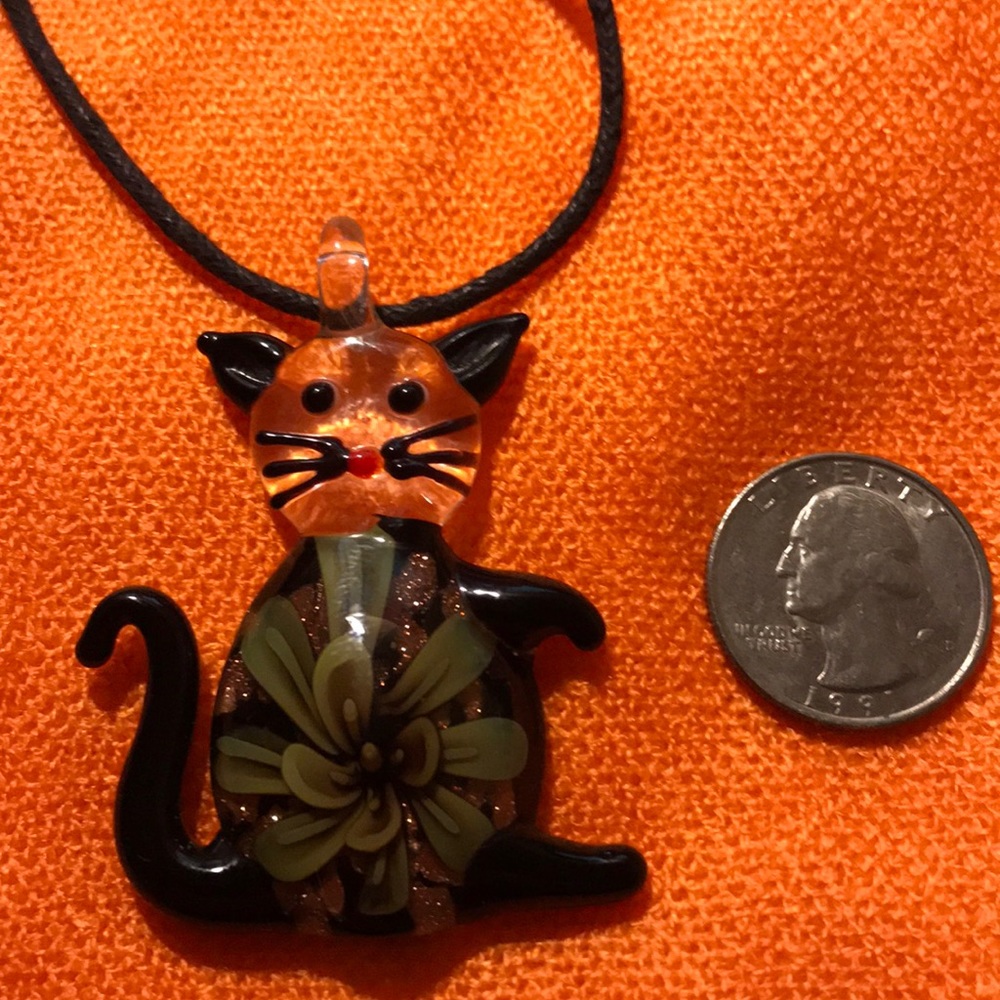 Cat Glass Necklace